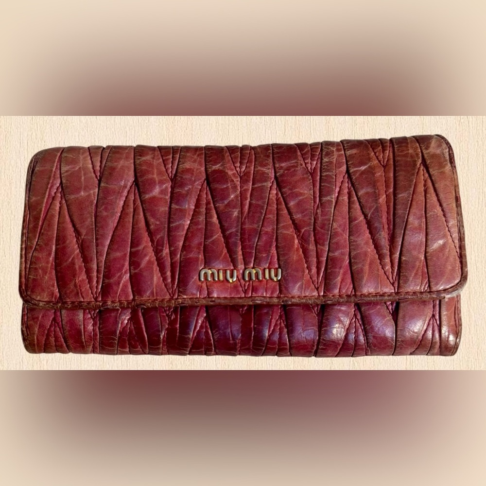 Miu Miu Matelassé Leather Continental Wallet - Picture 8 of 10